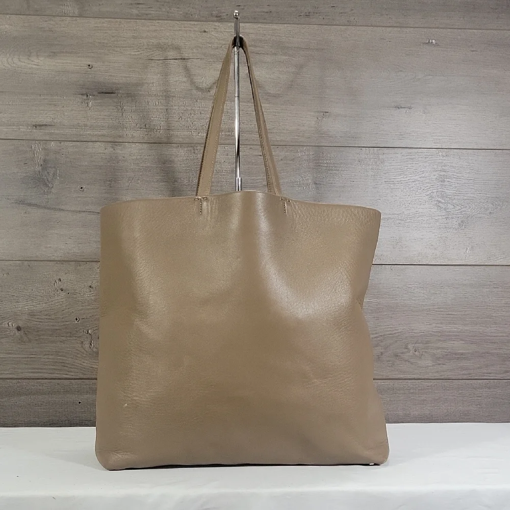 Theory Taupe Soft Leather Tote Bag